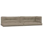 vidaXL Coussins de palette 5 Pièces taupe tissu