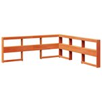 vidaXL Lit bibliothèque sans matelas cire marron 180x200 cm pin massif