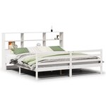 vidaXL Lit bibliothèque sans matelas blanc 180x200 cm bois pin massif