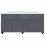 vidaXL Cadre de lit avec matelas Gris foncé 160 x 200 cm tissu