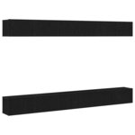 vidaXL Ensemble meuble TV Montage mural Chêne noir Bois d'ingénierie