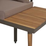 vidaXL Salon de jardin 4Pièces et coussins Bois d'acacia solide Marron