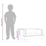 vidaXL Canapé pour enfants gris foncé 60x40x30 cm velours