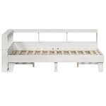 vidaXL Lit bibliothèque sans matelas blanc 135x190 cm bois pin massif