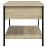 vidaXL Table basse chêne sonoma 100x50x50cm bois d'ingénierie et métal