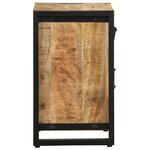 vidaXL Table de chevet 40x30x50 cm bois massif de manguier brut