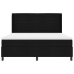 vidaXL Lit à ressort LED avec matelas Noir 180 x 200 cm tissu