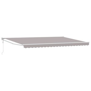 vidaXL Store Rétractable Automatique Gris 500x300 cm