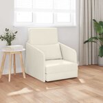 vidaXL Canapé-Lit Crème 65 x 80 x 83 cm Velours