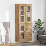 vidaXL Haut Armoire avec tiroir Chêne artisanal 69 5 x 34 x 180 cm
