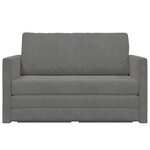 vidaXL Canapé-lit pliant Gris foncé 124 x 71 x 78 cm Velours