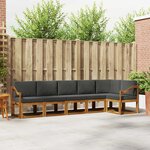 vidaXL Ensemble de canapés d'extérieur 6 pc Naturel et Anthracite