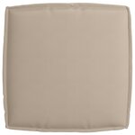 vidaXL Coussin de palette pour siège taupe 60x60x12 cm en tissu Oxford
