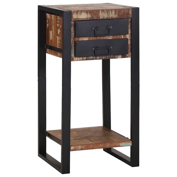 vidaXL Table d'appoint Multicolore 40 x 40 x 80 cm Bois Recyclé Solide