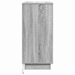 vidaXL Cabinet de chevet avec Gris 71 x 34.5 x 75 cm Bois d'ingénierie