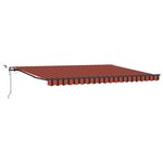 vidaXL Auvent Rétractable avec orange et marron 450 × 300 cm tissu
