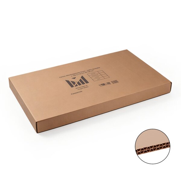 Carton déménagement écran ou cadre ajustables – L 120 X l 10X h 70-130 cm