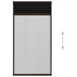 vidaXL Moustiquaire plissée pour fenêtre Aluminium Marron 80x160 cm