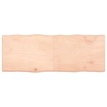 vidaXL Dessus de table bois massif non traité bordure assortie