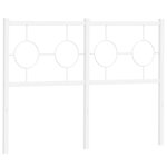 vidaXL Tête de lit métal blanc 120 cm