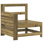 vidaXL Salon de jardin 5 Pièces bois de pin imprégné