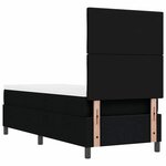 vidaXL Lit à ressorts avec matelas Noir 80 x 200 cm tissu
