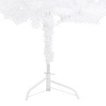 vidaXL Sapin de Noël artificiel d'angle Blanc 210 cm PVC