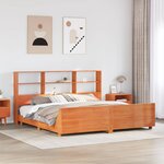 vidaXL Cadre de lit sans matelas cire marron 180x200cm bois pin massif