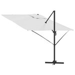 vidaXL Parasol Roma Beige 286 x 285 x 265 cm Polyester  Aluminium