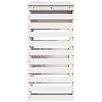 vidaXL Table de bar d'extérieur blanc 113 5x50x103 cm bois massif pin