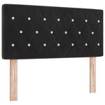 vidaXL Lit à ressorts avec matelas & LED noir 120x190 cm en velours