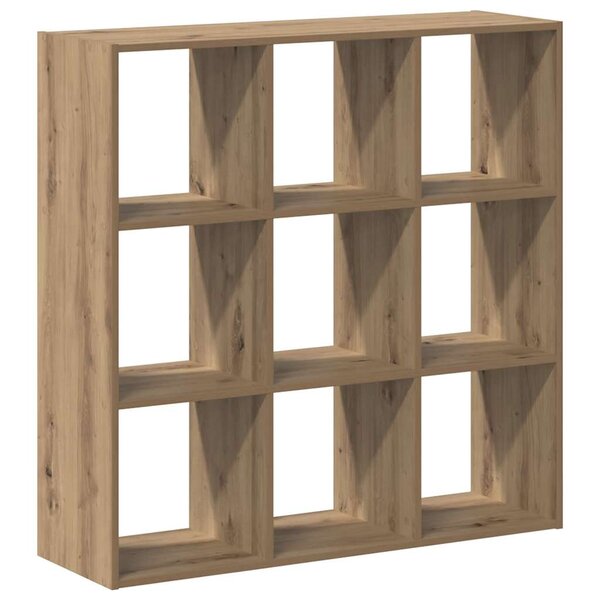vidaXL Bibliothèque chêne artisanal 102x32x102 cm bois d'ingénierie