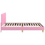 vidaXL Cadre de lit pour enfants avec tête de lit Rose 90 x 190 cm