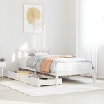 vidaXL Cadre de lit sans matelas blanc 75x190 cm bois de pin massif