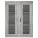 vidaXL Buffet haut Sonoma gris 69 5x34x180 cm Bois d'ingénierie