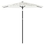 vidaXL Parasol de jardin avec mât en acier blanc 268x268x226 cm