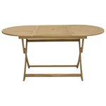 vidaXL Table pliable de jardin 160x85x75 cm bois d'acacia solide