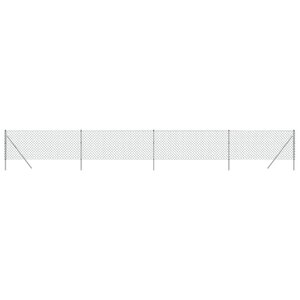 vidaXL Clôture à mailles losangées argenté 1x10 m