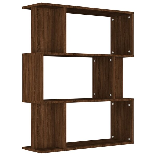 vidaXL Bibliothèque/Cloison Chêne marron 80x24x96 cm Bois d'ingénierie