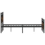 vidaXL Cadre de lit sans matelas chêne fumé 120x190 cm bois ingénierie