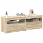 vidaXL Meubles TV avec lumières LED 2 Pièces Chêne sonoma 60x35x40 cm