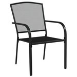 vidaXL Ensemble à manger de jardin 3 Pièces anthracite acier