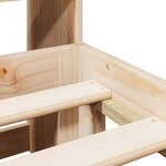 vidaXL Lit bibliothèque sans matelas 140x190 cm bois de pin massif