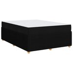 vidaXL Cadre de lit avec matelas avec matelas Noir 140 x 200 cm tissu