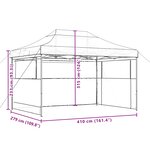 vidaXL Tente de fête 279 x 410 x 315 cm Terre cuite Tissu Oxford