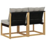 vidaXL 2 pc Sofa de milieu extérieur Blanc