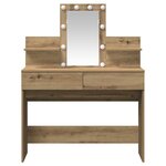 vidaXL Coiffeuse chêne artisanal 100 x 40 x 130 cm Bois d'ingénierie