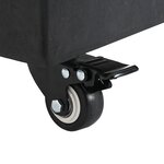 vidaXL Base de parasol avec roues pour poteaux Ø38/48mm Granit Noir 25 kg Rectangulaire