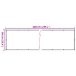 vidaXL Écran d'intimité de balcon anthracite 600x90 cm PVC