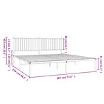 vidaXL Cadre de lit métal sans matelas et tête de lit blanc 183x213 cm